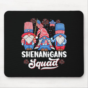 Shenanigans Squad Usa Independence Day 4th Of July Mouse Pad