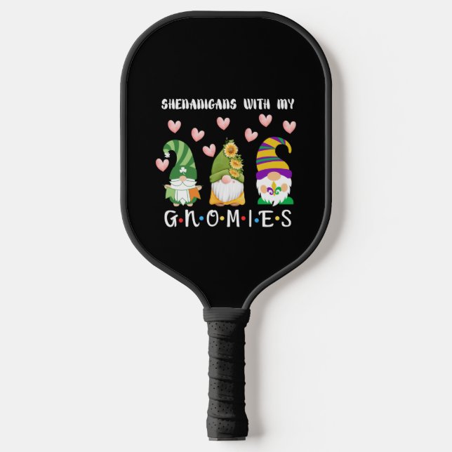 SHENANIGANS WITH MY gnomes Premium  Pickleball Paddle (Front)