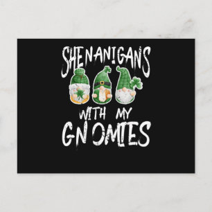 Shenanigans With My Gnomies St. Patrick's Day Gnom Postcard