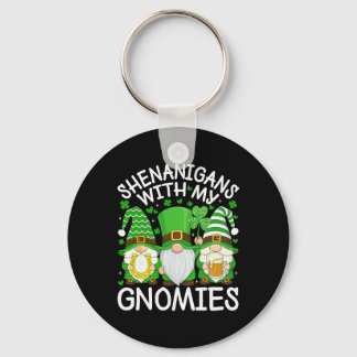 Shenanigans With My Gnomies St. Patricks Day Gnome Key Ring