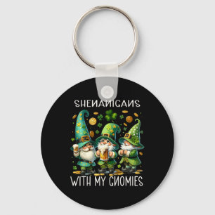 Shenanigans With My Gnomies St. Patricks Day Gnome Key Ring