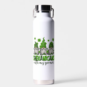 Shenanigans With My Gnomies St Patrick's Day Gnome Water Bottle