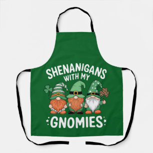 Shenanigans With My Gnomies St Patrick's Day Irish Apron