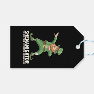 Shenanigator Dabbing Leprechaun St Patrick's Day Gift Tags