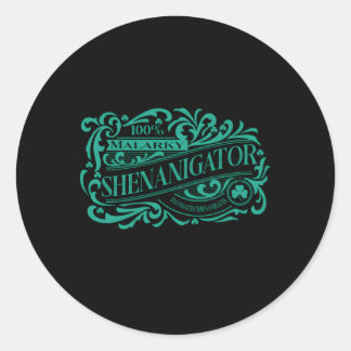 Shenanigator Instigates Shenanigans Malarkey Classic Round Sticker