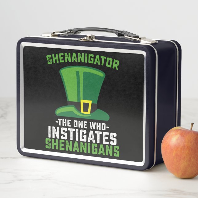 Shenanigator The One Who Instigates Shenanigans Metal Lunch Box (In Situ)