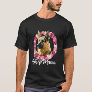 Shep Mama Floral German Shepherd Mama Shirt Dog  W