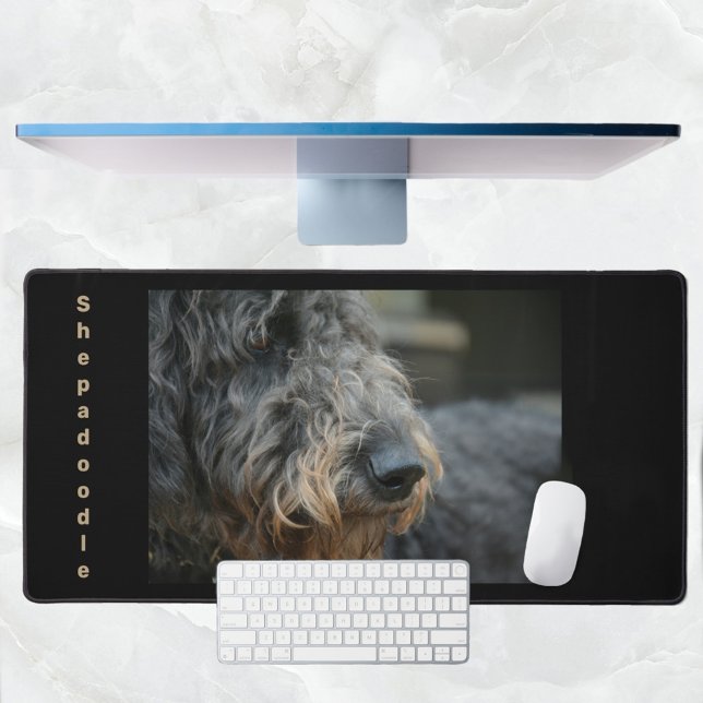 Shepadoodle Dog Photographic Portrait Desk Mat (Creator Uploaded)