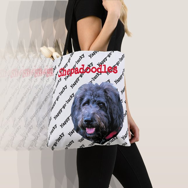 Shepadoodles Unconditional Love Happy-go-lucky Tote Bag (Creator Uploaded)
