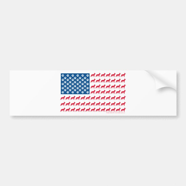 Shepard-Flag Patriotic Bumper Sticker (Front)