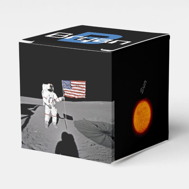 Shepard Moon Landing Favour Box Planets (Front Side)