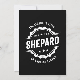 Shepard Personalised Name Birthday Gift Invitation