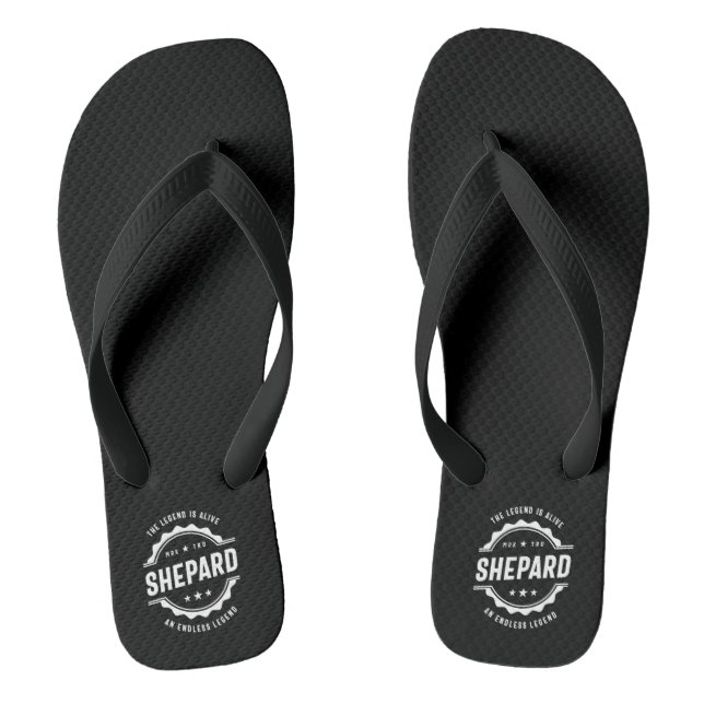 Shepard Personalised Name Birthday Gift Jandals (Footbed)