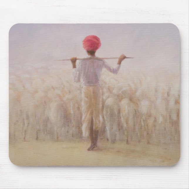 Shepherd and Flock Mouse Pad (Front)