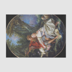 Shepherd and Shepherdess Reposing by Boucher       Tissue Paper
