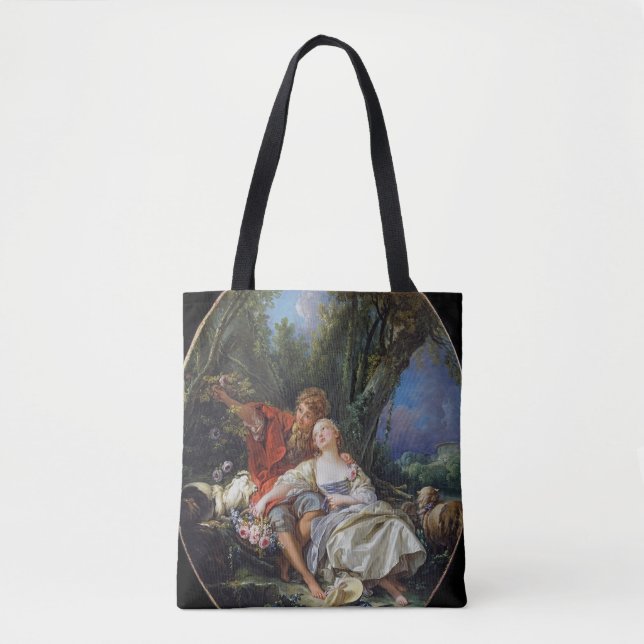 Shepherd and Shepherdess Reposing by Boucher       Tote Bag (Front)