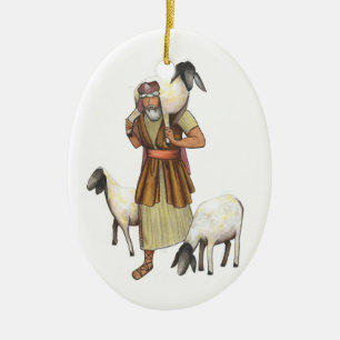 Shepherd Ceramic Tree Decoration