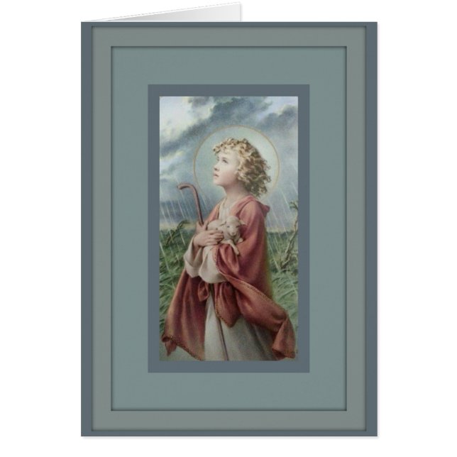 Shepherd Christ Child Lamb Staff (Front)