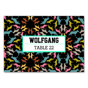 Shepherd dog tablecards table number