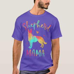 Shepherd Mama Colourful German Shepherd Dog Mum  T-Shirt