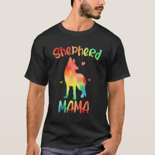 Shepherd Mama Colourful Poodle Dog Mum T-Shirt