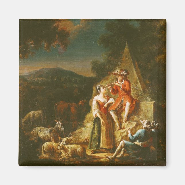Shepherd Playing a Flute Magnet (Front)