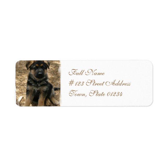 Shepherd Puppy  Mailing Labels (Front)