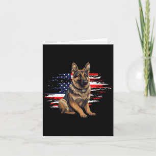 Shepherd Usa Flag 4th Of July Dog Dad Fathers Day Card
