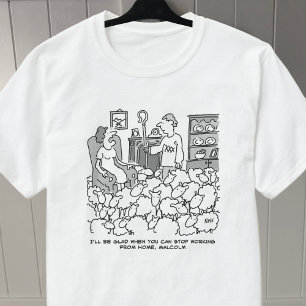 Shepherd Working from Home with his Sheep T-Shirt