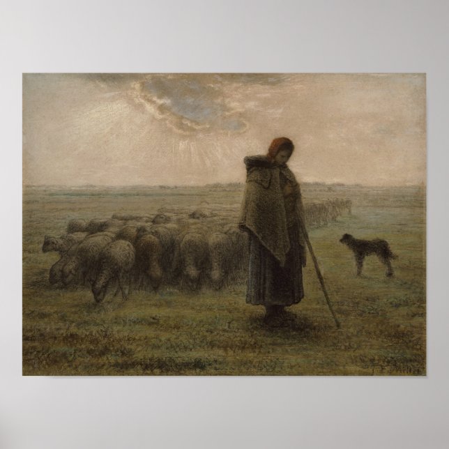 Shepherdess and Her Flock | 1862-63 Poster (Front)