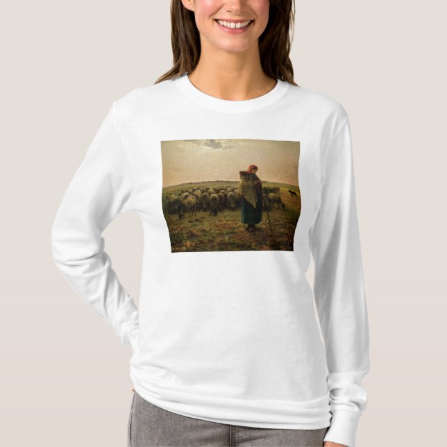 Shepherdess with her Flock, 1863 T-Shirt (Front)