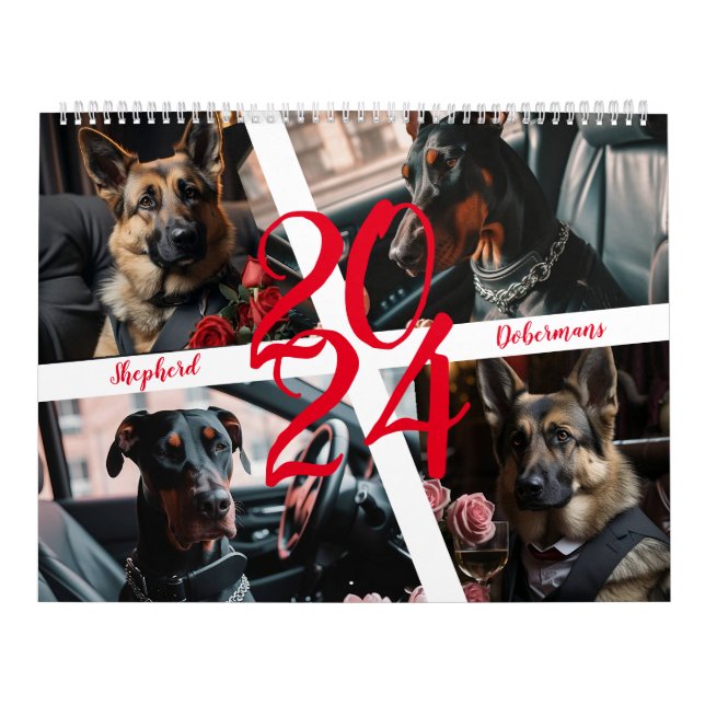 Shepherds and Dobermans. 2024  Calendar (Cover)