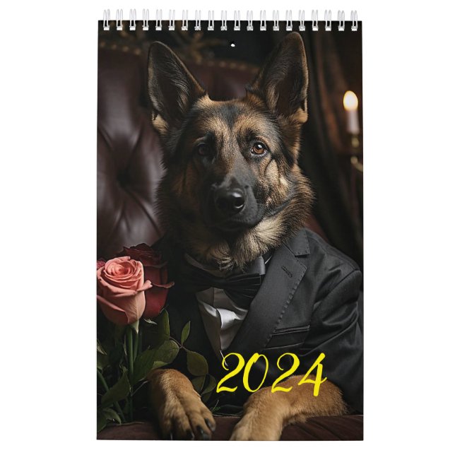 Shepherds and Dobermans. 2024  Calendar (Back)