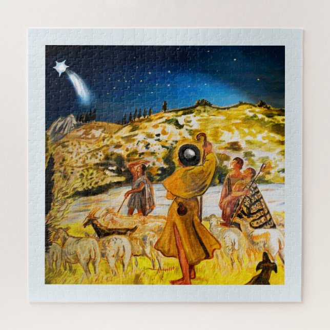 Shepherds at Christmas Jigsaw Puzzle (Horizontal)