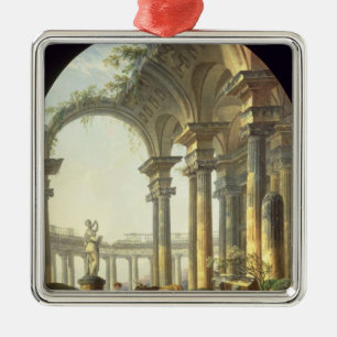 Shepherds with Animals in a Classical Landscape Metal Tree Decoration