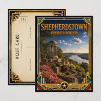 Shepherdstown West Virginia Vintage Art Deco Golde