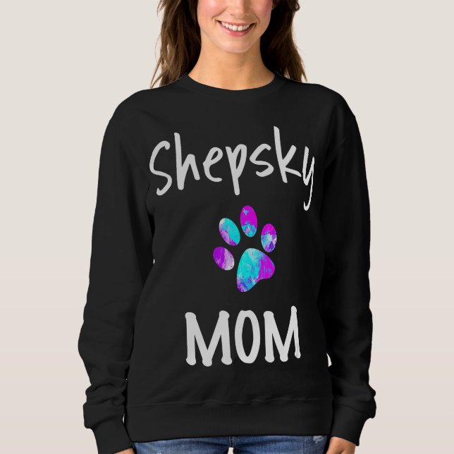 Shepsky Mum German Shepherd Husky Mix Dog Owner Sweatshirt (Front)