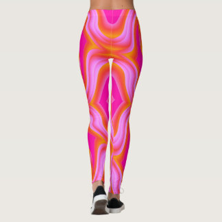 Sherbert Surprise on Pink and Orange Leggings