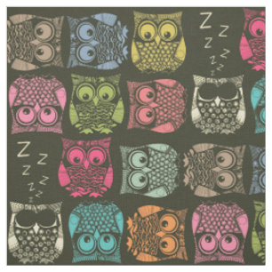 sherbet owls fabric