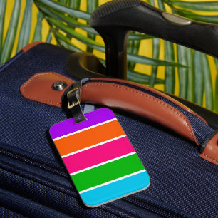 Sherbet Stripes Luggage Tag