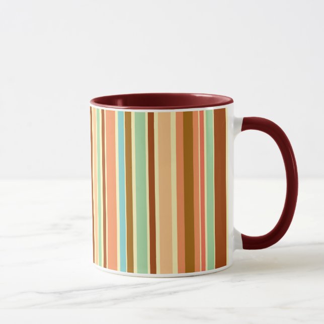 Sherbet Stripes Ringer Coffee Mug (Right)