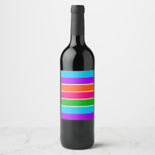  Sherbet Stripes  Wine Label
