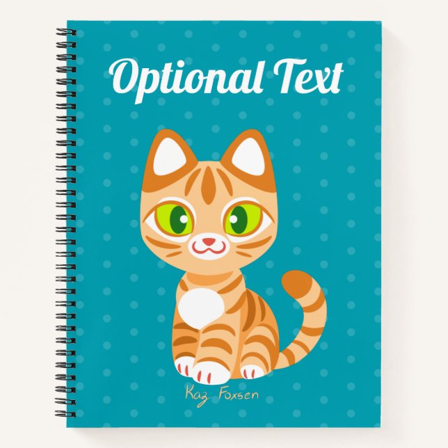 Sherbet the Orange Tabby Cat Notebook (Front)