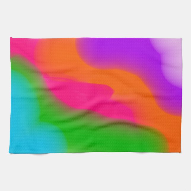 Sherbet Watercolors kitchen towel (Horizontal)