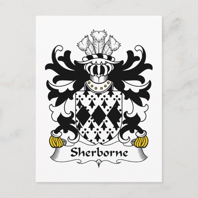 Sherborne Family Crest Postcard (Front)