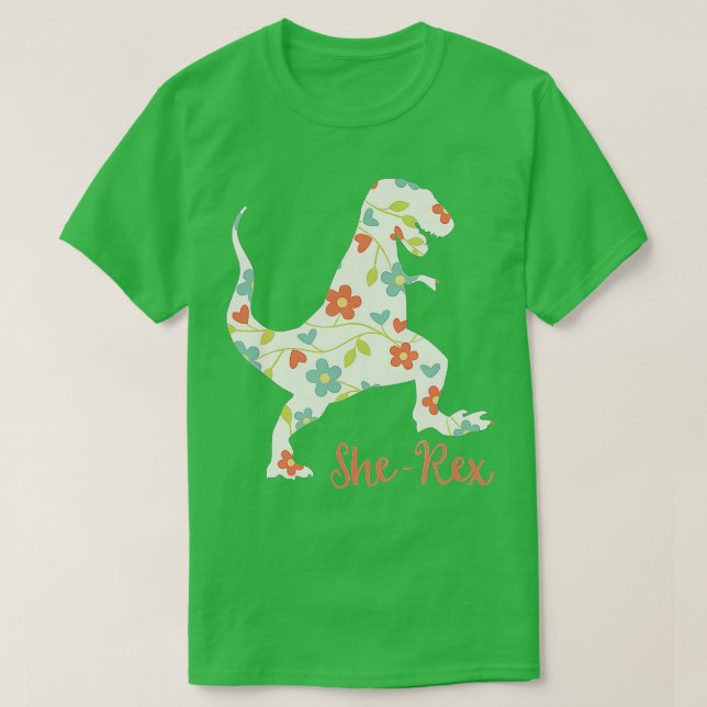 SheRex Cute Funny Rex Dinosaur Pun  T-Shirt (Design Front)