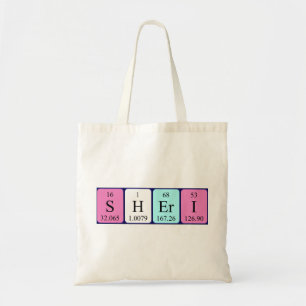 Sheri periodic table name tote bag