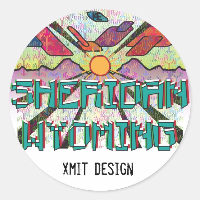 Sheridan, Wyoming Bumper Sticker! Classic Round Sticker (Front)