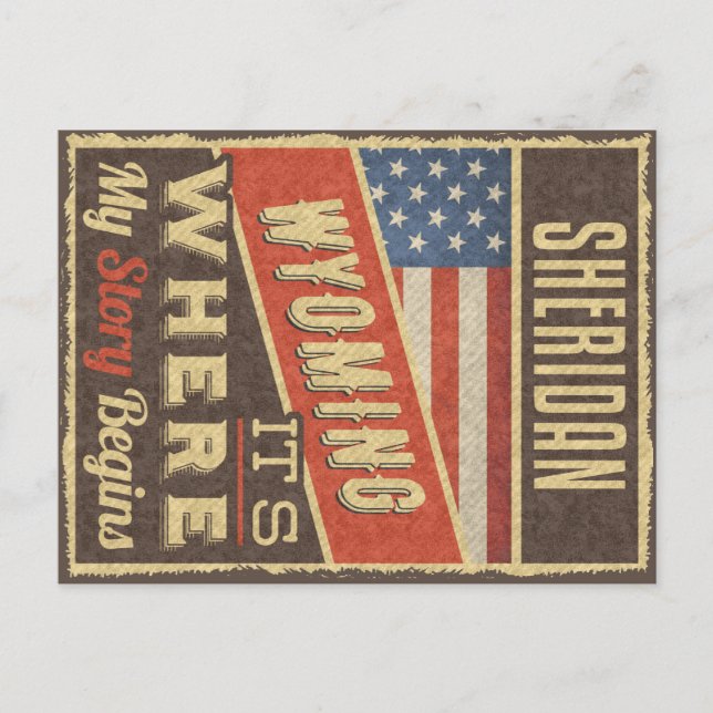 Sheridan Wyoming Postcard (Front)