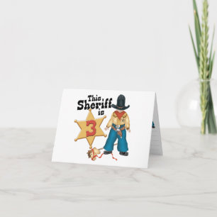 Sheriff 3rd Birthday Fill-in Invitation